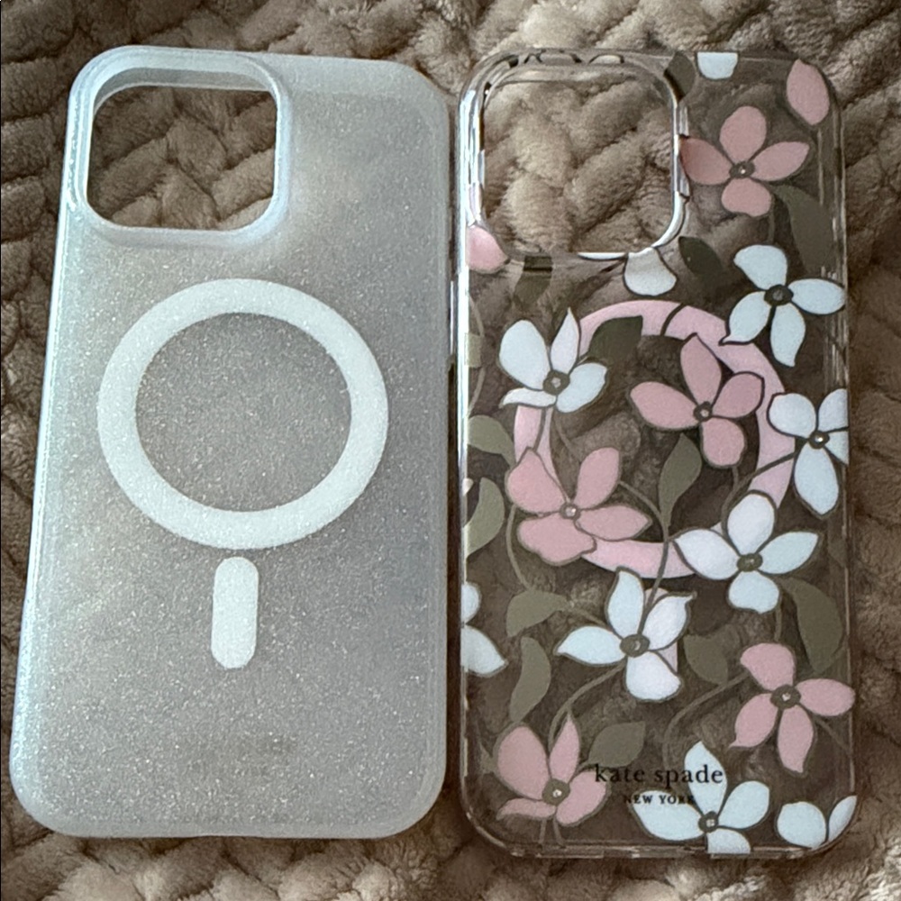 Kate Spade Clear Floral iPhone Case - Pink and Green